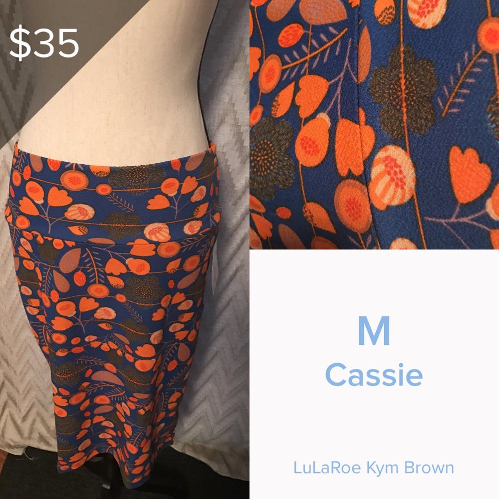 Lularoe Cassie Skirt Floral Design